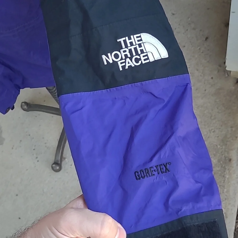 THE NORTH FACE Blue Purple Black Nylon Gore Tex Mens Large Jacket 90s VTG‎ TNF